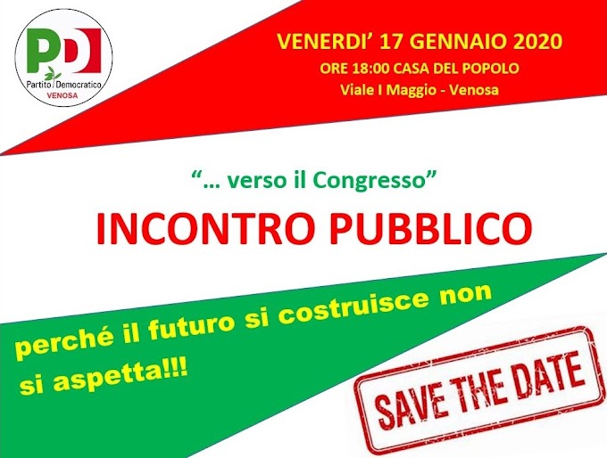 Incontro pubblico verso il congresso del PD di Venosa