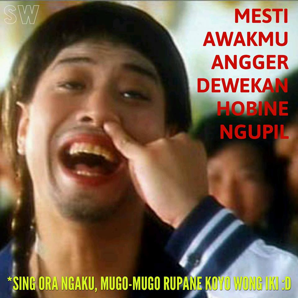 Meme Gambar Lucu Bahasa Jawa Stok Gambar Lucu