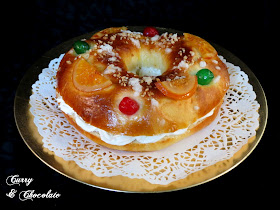 Roscón de Reyes relleno de nata. Paso a paso