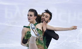 Papadakis's skimpy dress slipped during a raunchy short routine in Pyeongchang to leave little to the imagination of millions of television viewers around the world. 
