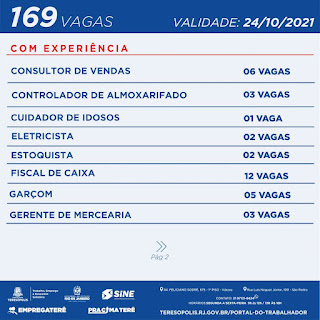Programa ‘Emprega Terê’ divulga 169 vagas de emprego no SINE Teresópolis