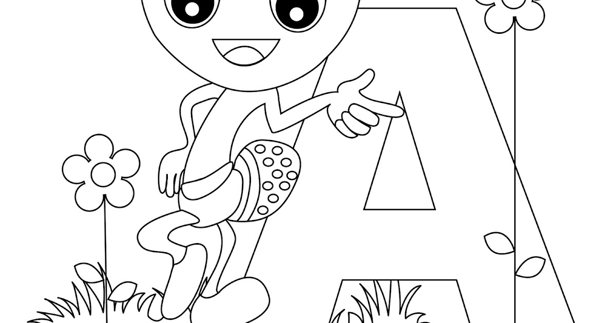 Animal Alphabet - Letter A coloring ~ Child Coloring