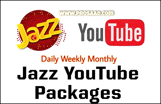 Jazz Youtube Packages 2022 - Daily Weekly Monthly offers