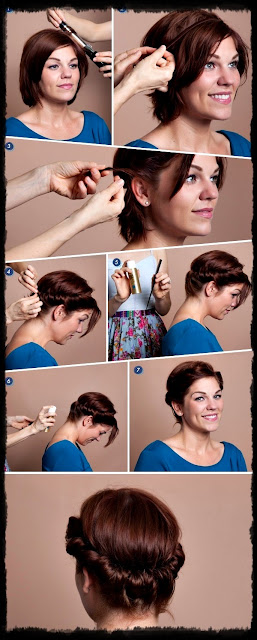 Cute Easy Faux updos for short hair 