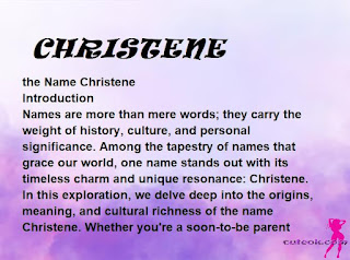 meaning of the name CHRISTENE