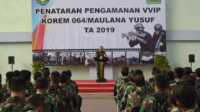 Ratusan Personel TNI Ikuti Penataran Pam VVIP di Makorem 064/MY