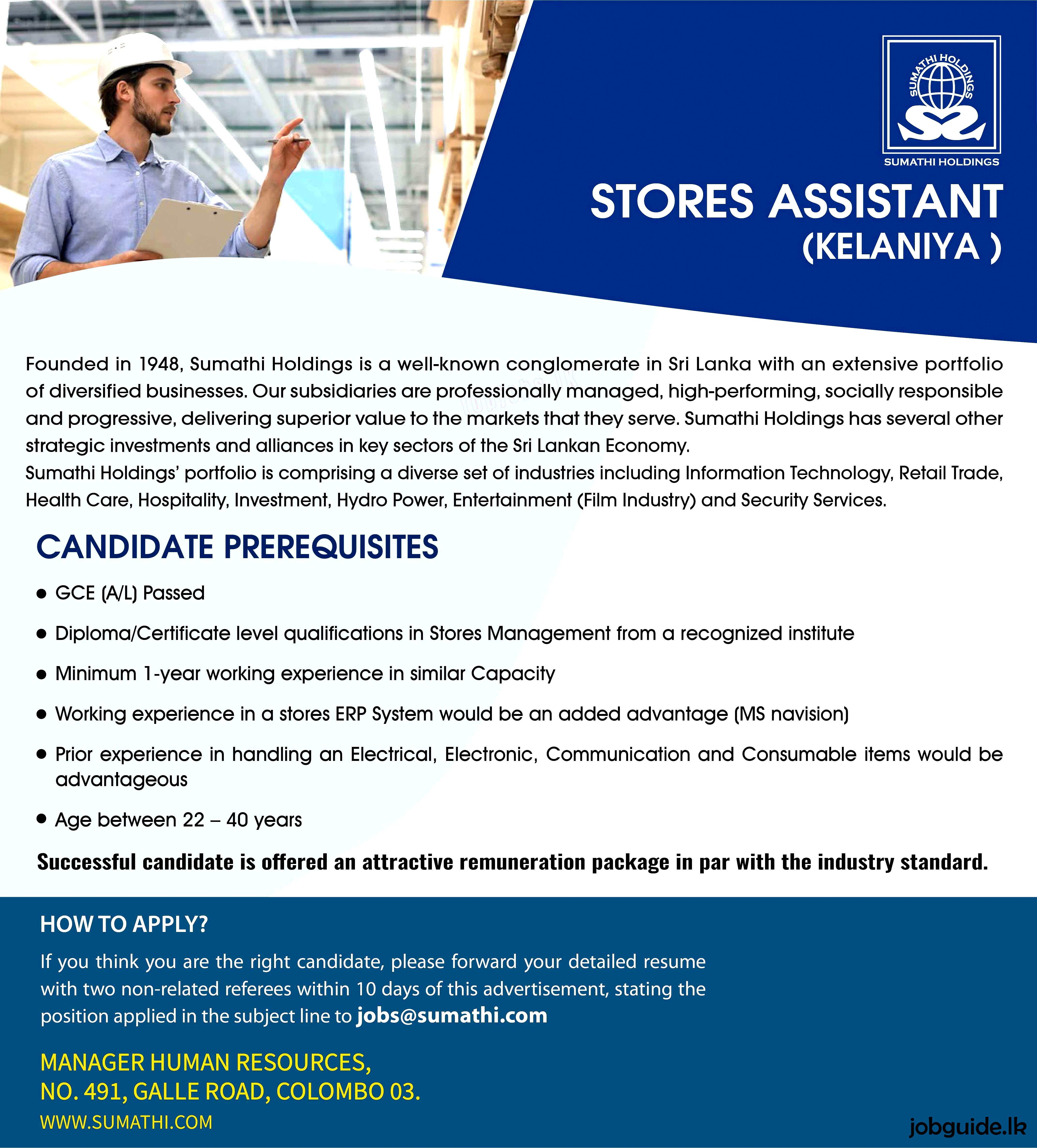 Stores Assistant jobs in October 2022
