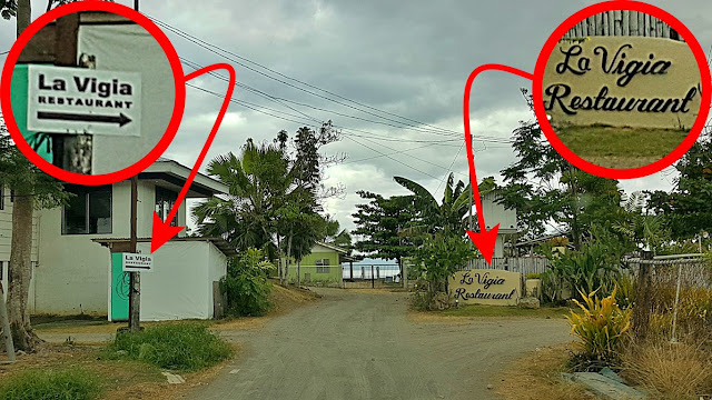 signage on the road to La Vigia Restaurant & Resort, Ormoc City