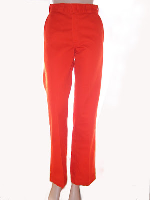 vintage 80s orange high waisted jeans