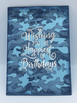 Camouflage background Stamp, Happiest of Birthdays Stamps