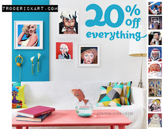 Coupon Code GET20 save on everything at troderickart