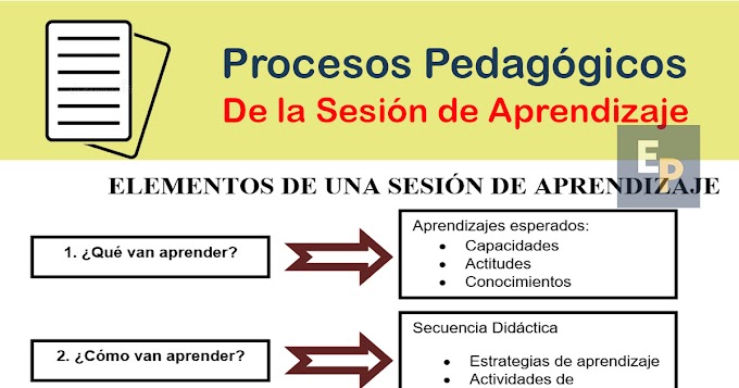 Procesos pedagógicos de la Sesión de Aprendizaje