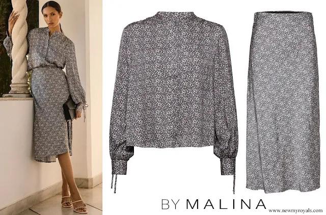 Crown Princess Victoria wore By Malina Gabriela Blouse and Aline Skirt in fiore
