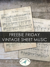 Freebie Friday: Vintage Sheet Music Printable Download Paper