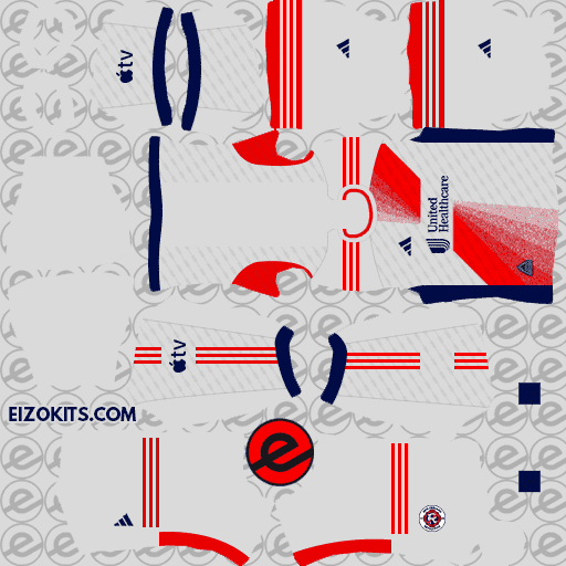 New England Revolution Kits 2023-2024 Adidas (MLS Soccer 2023) - DLS23 Kits (Home)