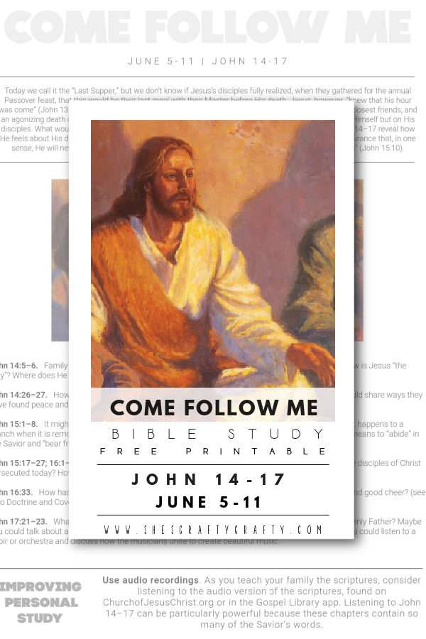 Come Follow Me Printable Last Supper Pinterest Pin.