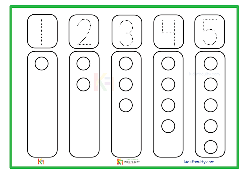 1 to 10 Numbers Coloring. Kids Printables. Free.