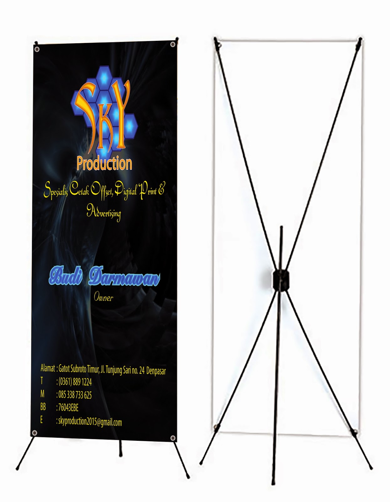 Standing Banner atau X-Banner  Sky Production
