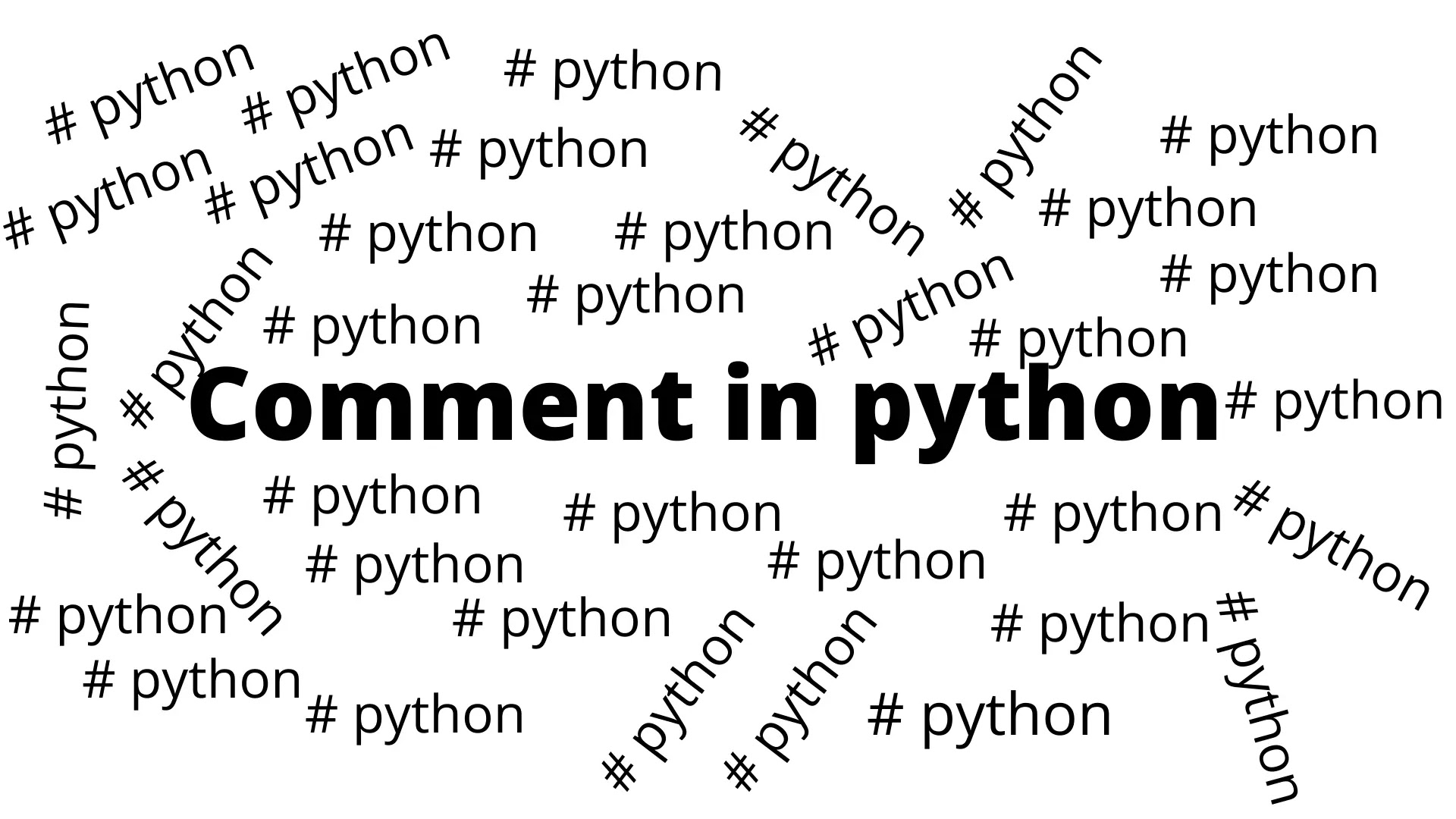 comment in python