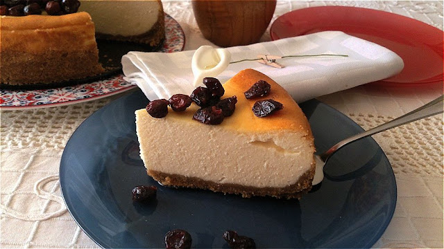 cheesecake horno tarta de queso postre cremoso arándanos lorraine pascale receta deliciosa sencilla