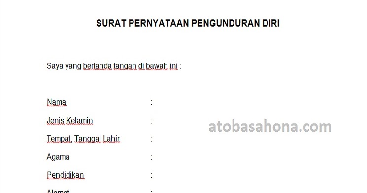 Cek 7+ Contoh Surat Pengunduran Diri Sebagai Pegawai Honorer ✅