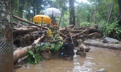 Keajaiban Patung Ganesha Selamat dari Banjir Bandang Bali 