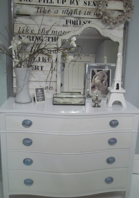 Hepplewhite, dresser, painted, white,