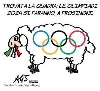 olimpiadi, roma, frosinone, nolimpiadi, vignetta, satira