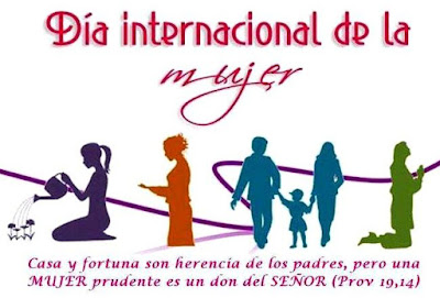 Dibujo por el Día Internacional de la Mujer a colores para niños