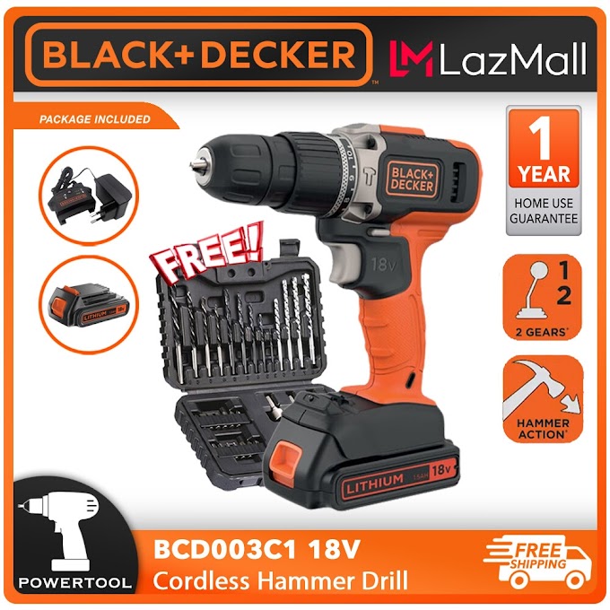 Unleash Power - Black & Decker 18V/20V Cordless Hammer Drill! 