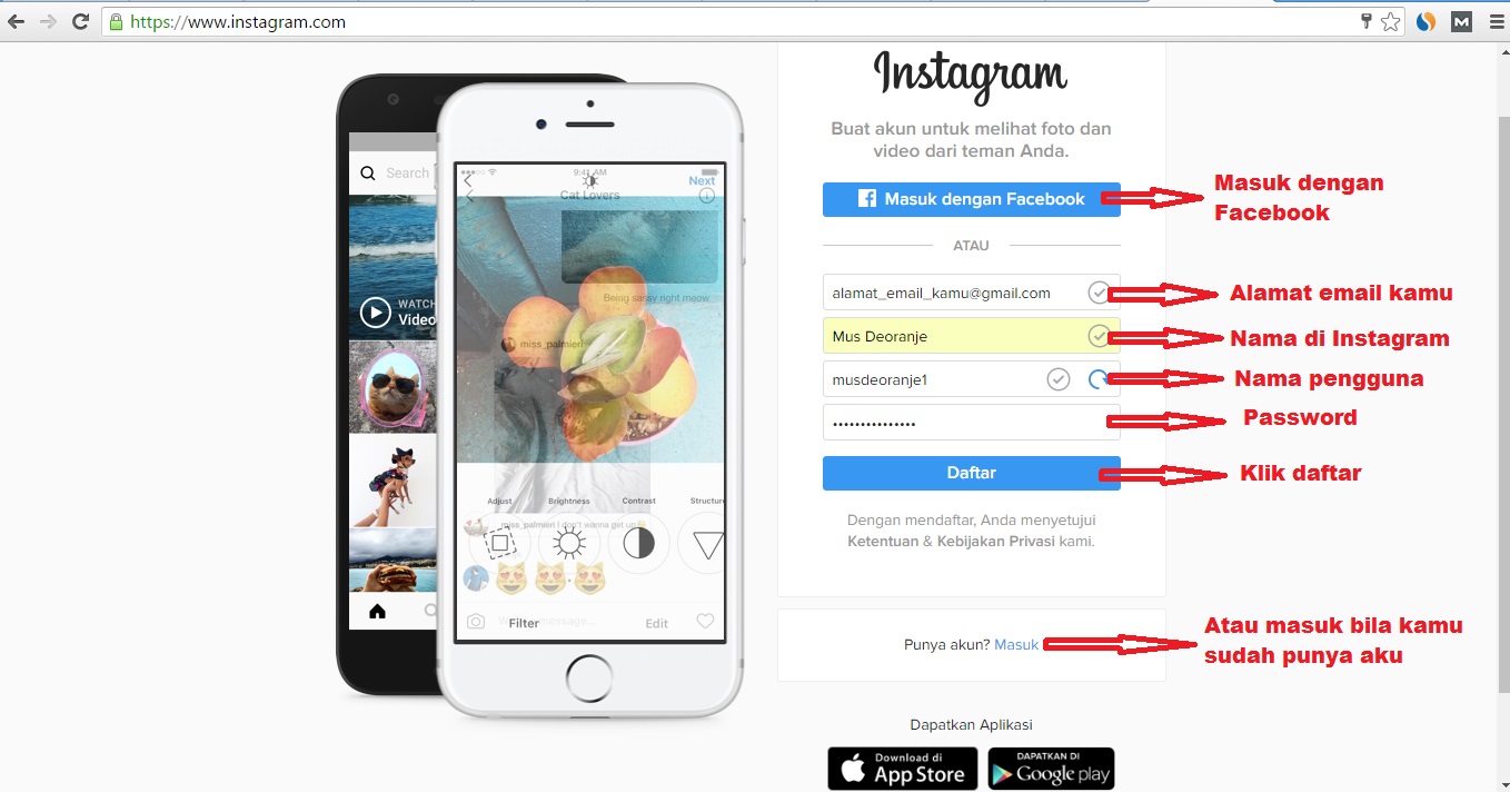 Cara Daftar Dan Membuat Instagram Di Laptop Atau PC INTERNET