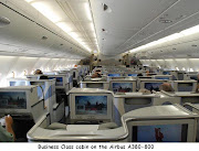 . upper deck of A380800 aircraft. In 2009, Emirates was voted the second . (px emirates business class )