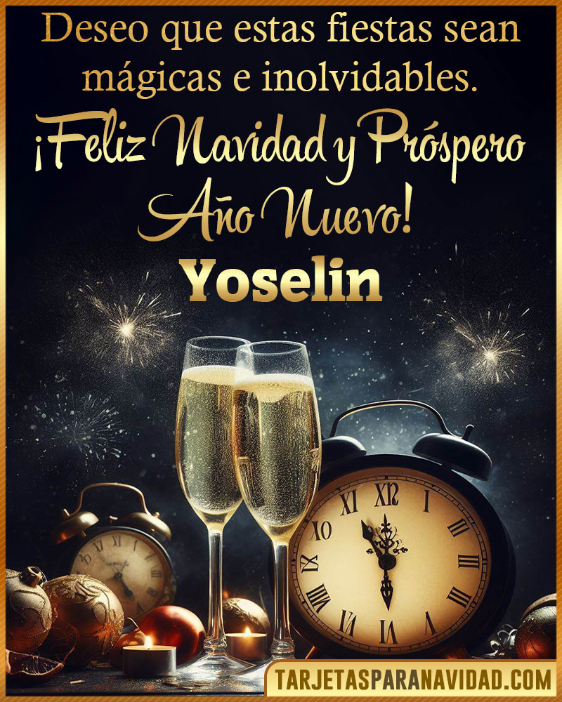 Feliz Navidad y Próspero Año Nuevo Yoselin