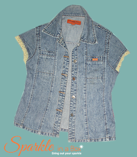 DIY denim blouse