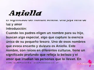 significado del nombre Aniella