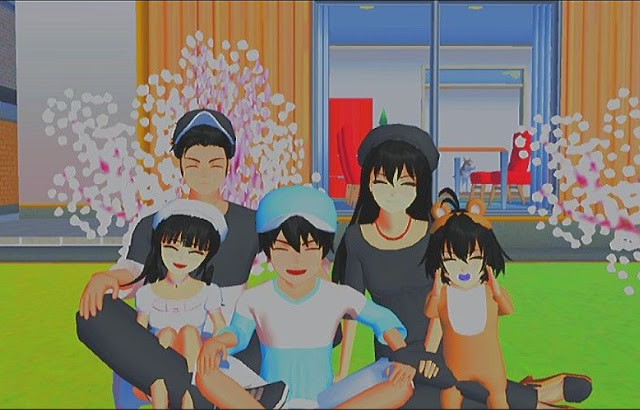 Foto Sakura School Simulator keluarga