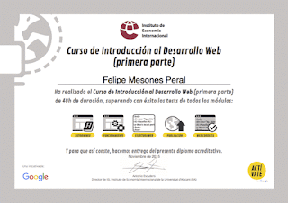 Diploma curso Idesweb