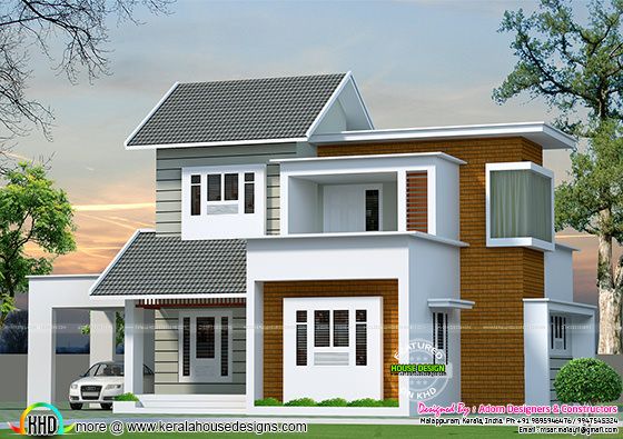 Clean and simple  modern  house  Kerala  home  design  