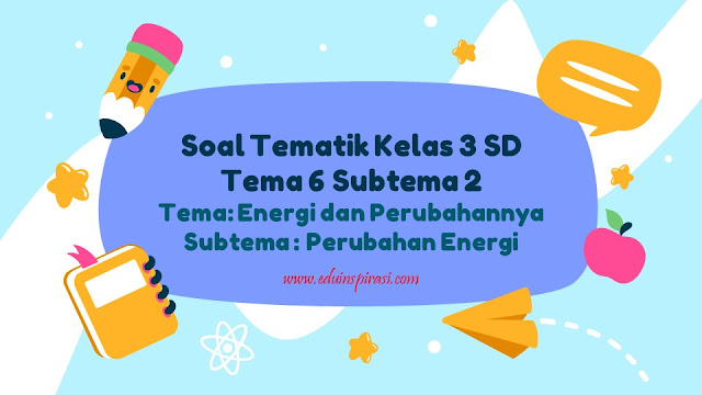 Soal Tematik Kelas 3 SD Tema 6 Subtema 2