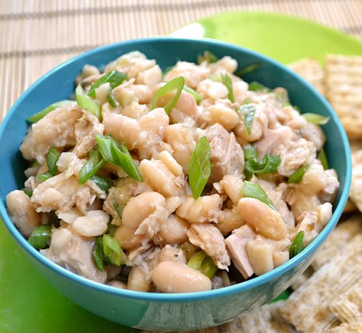 TUNA & WHITE BEAN SALAD #vegetarian #mealprep