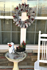 Vintage, Paint and more... thrifted and repurposed vintage items used to decorate a porch for Christmas