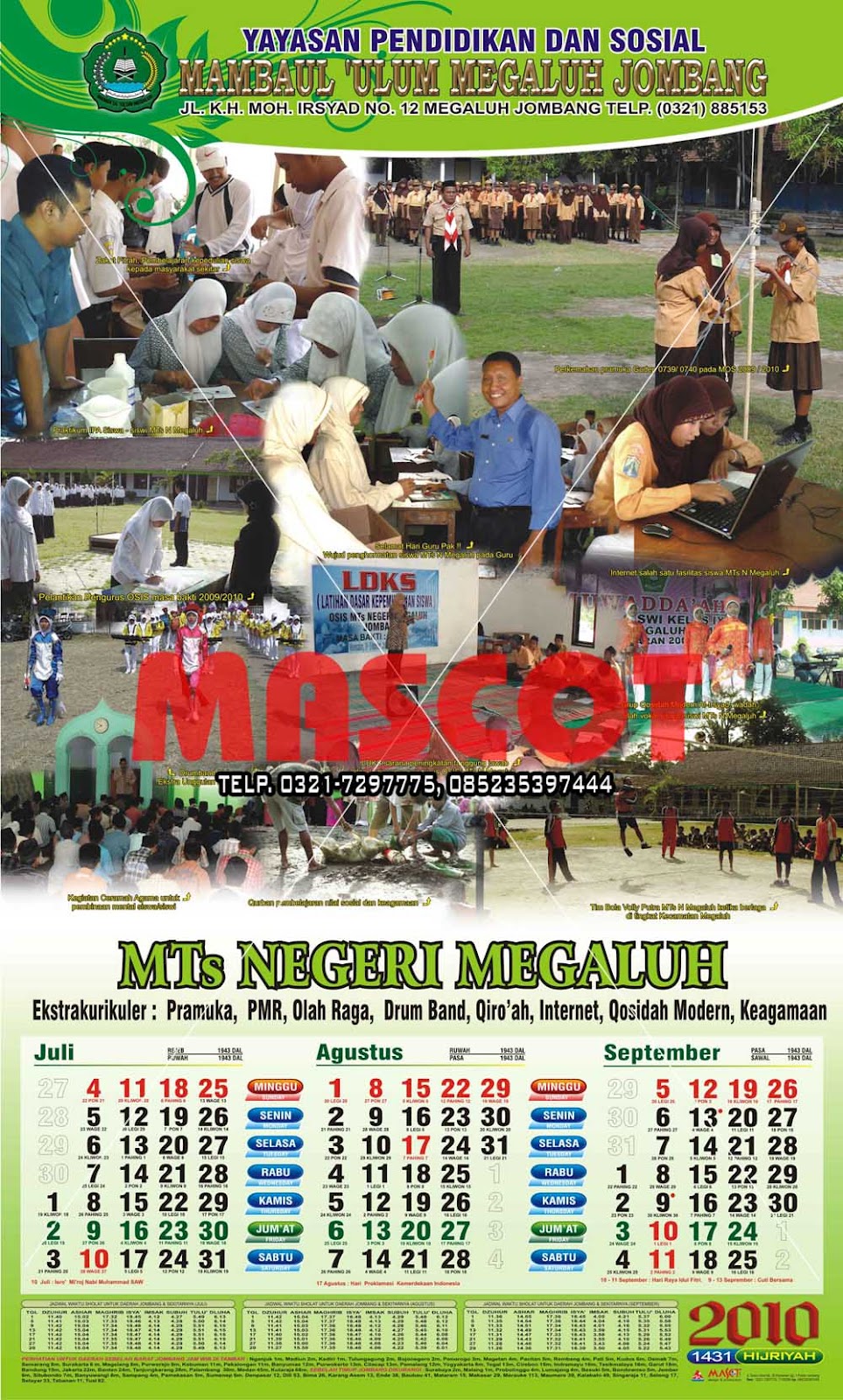 Contoh kalender 2012 yayasan mgl  MASCOT