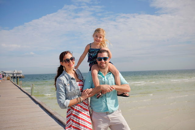 Amy  West and family in Anna Maria Island