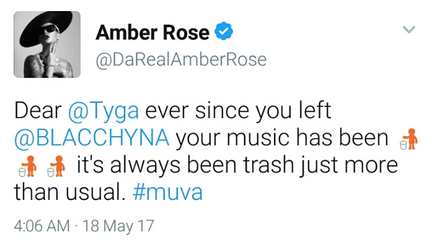 'Your Music Has Been Trash Even Since You Left Blac Chyna'-Amber Rose Blasts Tyga