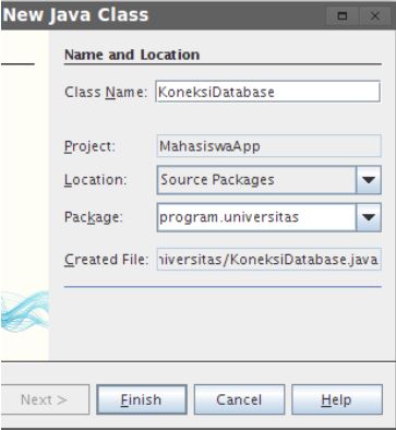 Kelas Informatika - Kotak Dialog Kelas Baru