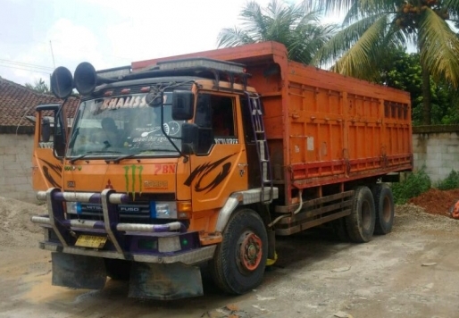 Dump truk tronton - orange modifikasi truk dump tronton