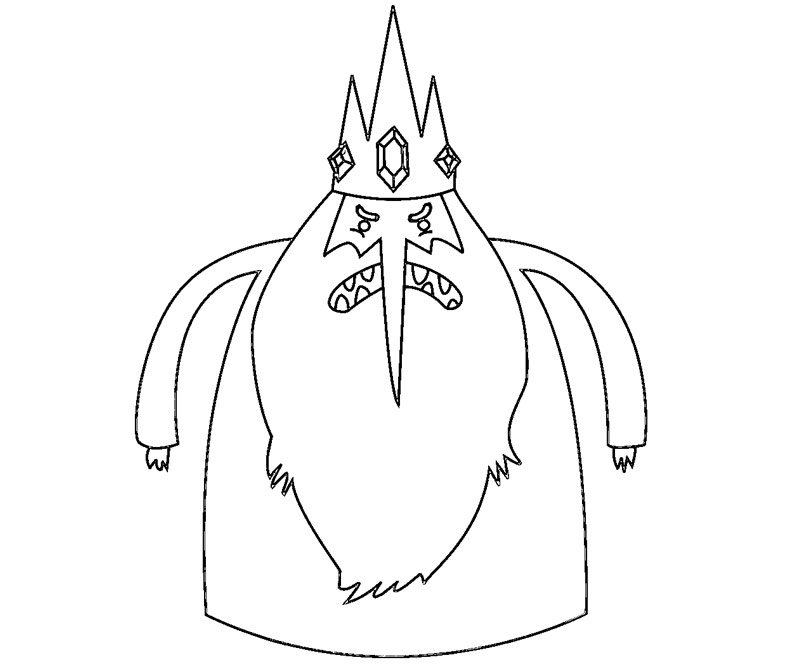 Printable Adventure Time - Ice King 2 Coloring Page title=