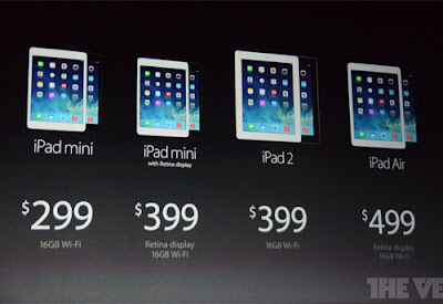 Apple unveiled Air iPad and iPad Mini with Retina display