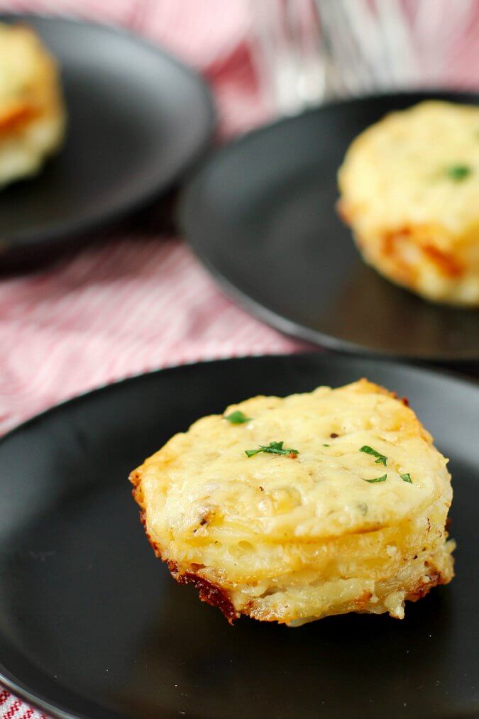 Creamy Potato Stacks with Herbs and Cheese