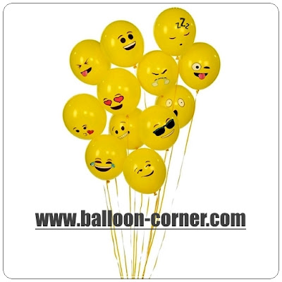 Balon Latex Print Emoji / Emoticon